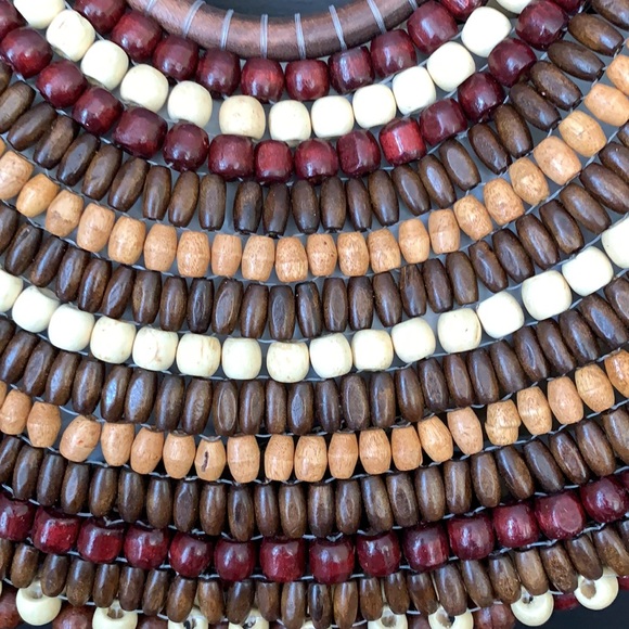 INC International Concepts Beaded Fan Tote in Brown and Tan - Picture 8 of 12